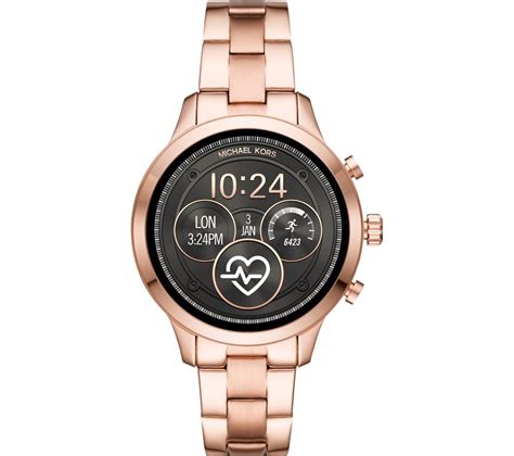 michael kors access runway 35mm smartwatch with heart rate monitor|rose gold mk smart watch.